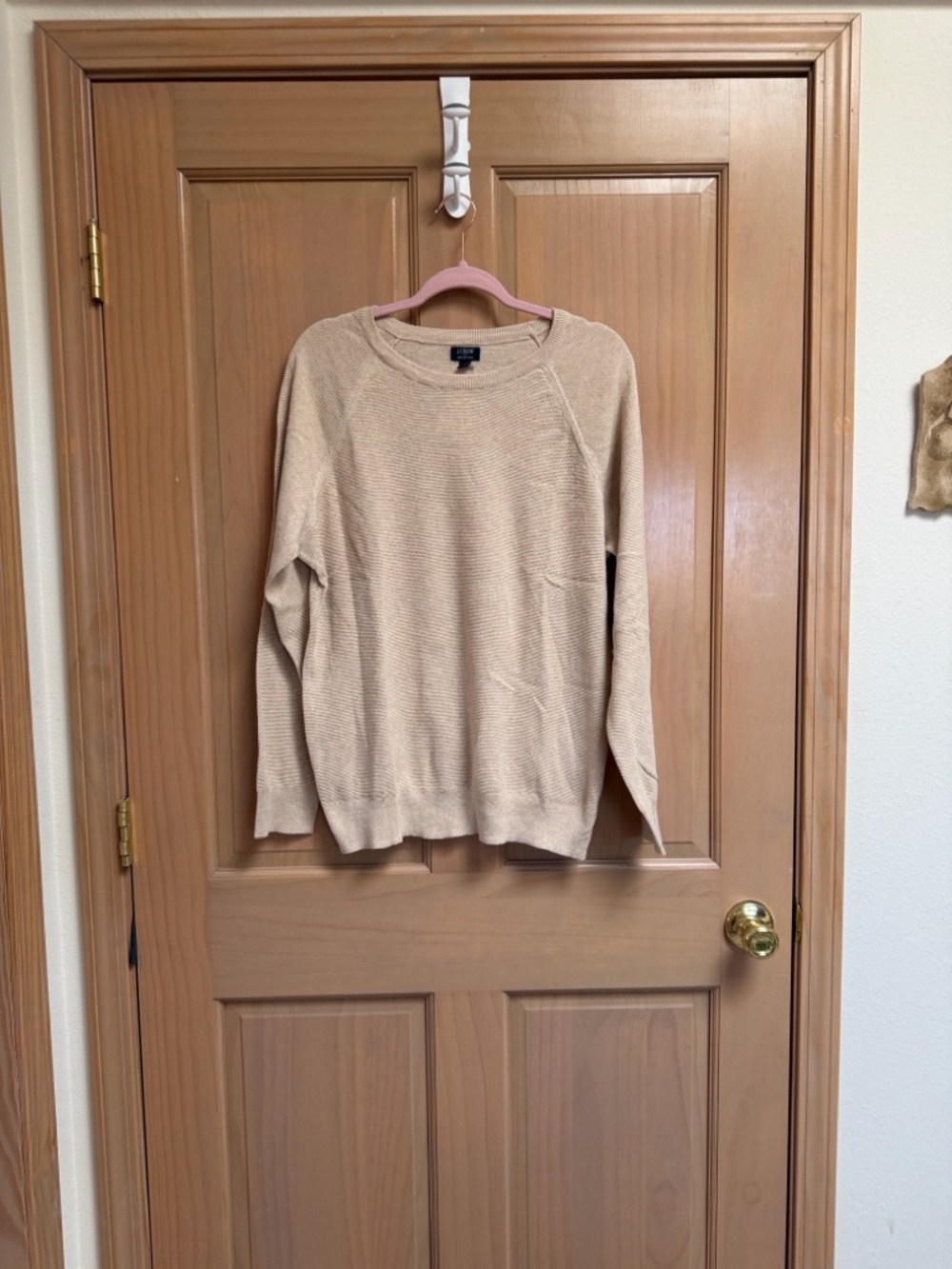 J. Crew Beige Crewneck Knit Sweater